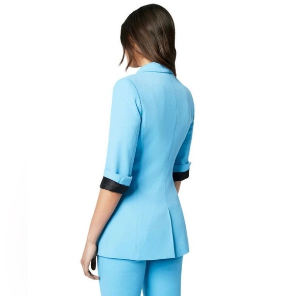 Smythe 3/4 Sleeve Blazer Cornflower Blue - Picture 3 of 13